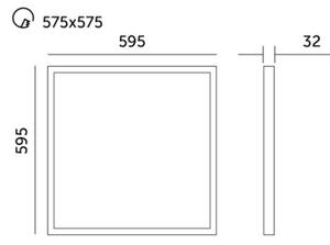 Panello LED dimmerabile da incasso CAPRI LED/25/36/40W/230V 3000/4000/5700K IP44 60x60 cm