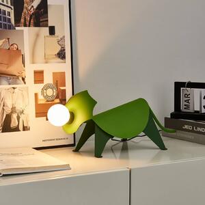 Lucande Idalina lampada LED tavolo, drago, verde