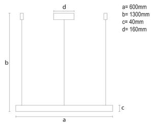 Lampadario a sospensione con filo LED dimmerabile LED/42W/230V 3000-6500K + telecomando