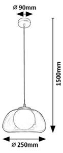 Rabalux 72273 - Lampadario a sospensione con filo ELOWEN 1xG9/5W/230V marrone/fumé