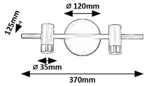 Rabalux 75041 - Luce Spot da parete a LED KADIR 2xLED/3W/230V 4000K