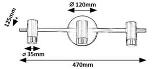 Rabalux 75042 - Luce Spot da parete a LED KADIR 3xLED/3W/230V 4000K