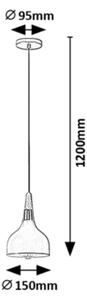 Rabalux 72135 - Lampadario a sospensione con filo DRUSILLA 1xE27/40W/230V