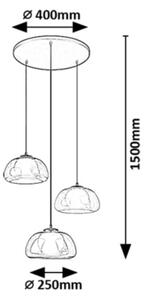 Rabalux 72276 - Lampadario a sospensione con filo ELOWEN 3xG9/5W/230V