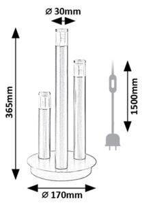 Rabalux 74365 - Lampada da tavolo RAMIRA 3xG9/5W/230V nero