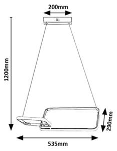 Rabalux 71367 - Lampadario a plafone LED MALWEN LED/36W/230V 4000K