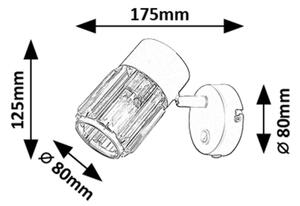 Rabalux 73059 - Faretto da parete VENARO 1xE14/15W/230V