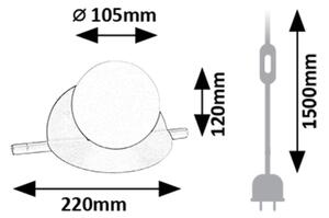 Rabalux 74222 - Lampada da tavolo JULES 1xG9/5W/230V