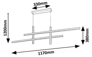 Rabalux 72366 - Lampadario LED a sospensione con filo SEVERINE LED/40W/230V 3000K