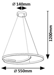 Rabalux 72367 - Lampadario LED a sospensione con filo NILOO LED/40W/230V 4000K