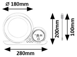 Rabalux 76109 - LED RGB Lampada da tavolo con altoparlante WAKEWAY LED/5W/230V