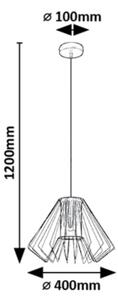 Rabalux 72372 - Lampadario a sospensione con filo EMERENCIA 1xE27/40W/230V