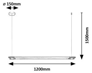 Rabalux 72169 - Lampadario LED a sospensione con filo NIVARO LED/28W/230V 3000K