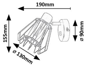 Rabalux 73067 - Faretto da parete EMERENCIA 1xE14/40W/230V
