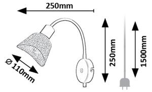 Rabalux 73009 - Faretto da parete FARELIA 1xE14/10W/230V