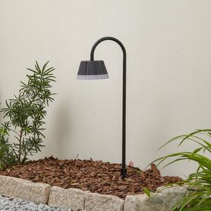 Lampada con picchetto a terra Lindby LED Ameline, grigio scuro, IP65, 77 cm