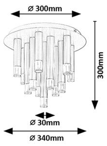 Rabalux 71354 - Plafoniera RAMIRA 13xG9/5W/230V nera