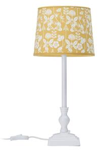 PR Home Lisa tavolo bianco satinato/giallo a fiori