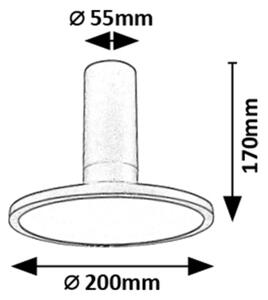 Rabalux 71323 - Plafoniera LED OVIDIA LED/20W/230V 3000K nera