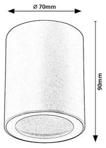 Rabalux 71342 - Lampada da soffitto KOVEN 1xGU10/35W/230V nera