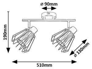 Rabalux 73068 - Faretto EMERENCIA 2xE14/40W/230V