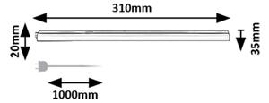 Rabalux 78012 - Lampada LED sottopensile BAREG LED/4W/230V 3000/4000K nero