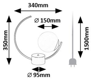 Rabalux 74035 - Lampada da tavolo MESIRO 1xE14/25W/230V