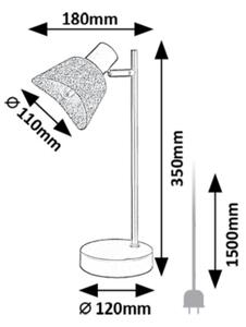 Rabalux 74018 - Lampada da tavolo FARELIA 1xE14/10W/230V