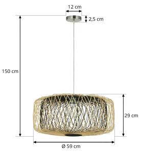 Lindby Jagna lampada sospensione Ø 59 cm di bambù