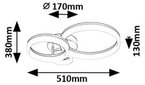 Rabalux 71383 - Plafoniera LED AMILIA LED/24W/230V 3000/4000/6500K oro