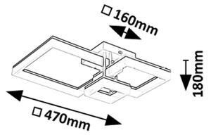 Rabalux 71386 - Plafoniera LED AMILIA LED/22W/230V 3000/4000/6500K nero