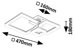 Rabalux 71388 - Plafoniera LED AMILIA LED/22W/230V 3000/4000/6500K cromo