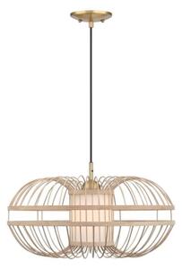 Westinghouse 61255 - Lampadario a sospensione con filo TULCEA 1xE27/60W/230V bambù