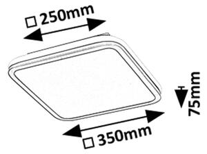 Rabalux 71399 - Plafoniera LED dimmerabile SERKAN LED/43W/230V 3000-6500K + telecomando