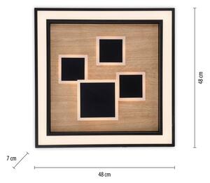 Paul Neuhaus Plafoniera LED Eliza, legno, 48x48 cm