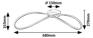 Rabalux 72116 - Plafoniera LED CASTIEL LED/30W/230V 3000K