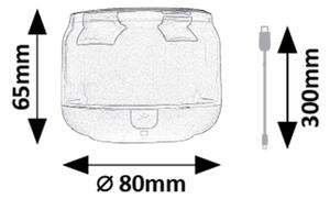 Rabalux 76110 - Lampada da tavolo RGB con altoparlante RADELIA RGB/3W/3,7V 500mA