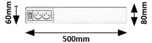 Rabalux 78040 - Lampada LED sottopensile con prese BATH 2E LED/10W/230V 4000K 50cm bianco