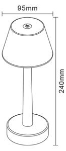 Zuma Line ETLED-642-BK - Lampada ricaricabile LED RGBW Dimmable COLOR 0,7W/1300 mAh IP44 nero