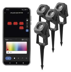 SET 4x LED RGBIC Lampada da esterno dimmerabile LED/7W/230V 3000-6500K IP65 Wi-Fi Tuya