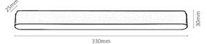 Rabalux 70102-LED Plafoniera per binario monofase LiTrack LED/16W/24V 33 cm