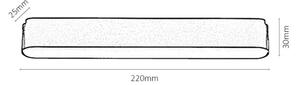 Rabalux 70101-LED Plafoniera per binario monofase LiTrack LED/12W/24V 22 cm