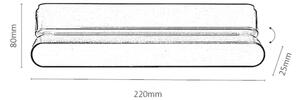Rabalux 70117-LED Plafoniera per binario monofase LiTrack LED/12W/24V 22 cm
