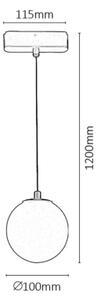 Rabalux 70131 - Lampadario a sospensione con filo LED dimmerabile per sistema ferroviario monofase LiTrack LED/5W/24V