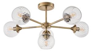 Endon 103171 - Lampadario a sospensione con supporto rigido ALLEGRA 6xE14/7W/230V ottone/limpido