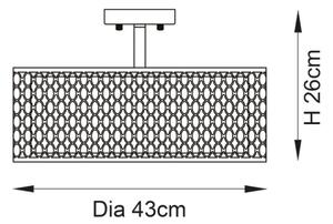 Endon 101568 - Lampadario a plafone CORDERO 3xE27/10W/230V oro