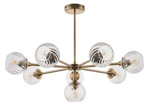 Endon 103172 - Lampadario a sospensione con supporto rigido ALLEGRA 8xE14/7W/230V ottone/limpido