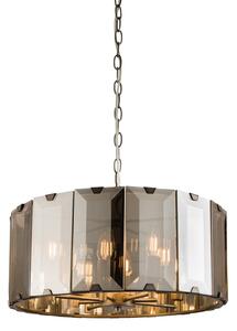 Endon 61294 - Lampadario a sospensione con catena CLOONEY 8xE14/40W/230V nero/fumé