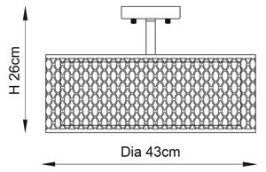 Endon 81966 - Lampadario a plafone CORDERO 3xE27/10W/230V cromo opaco