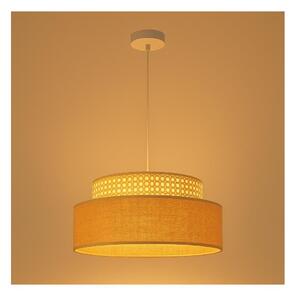 Lampadario a sospensione con filo BOHO 1xE27/60W/230V diametro 40 cm rattan